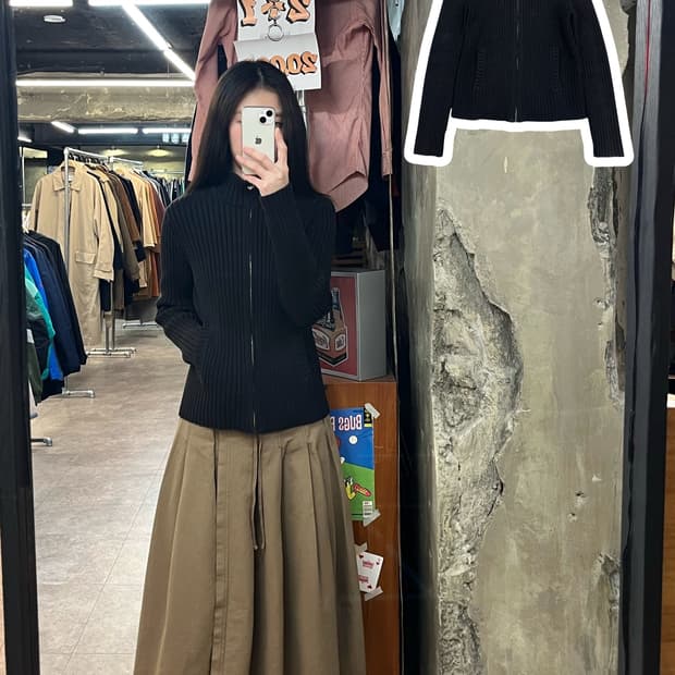 랄프로렌 니트 집업 블랙 XS #csz2956