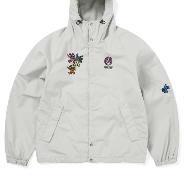 S M L 디스이즈네버댓 그레이트풀데드 gd 댄싱 베어 자켓 화이트