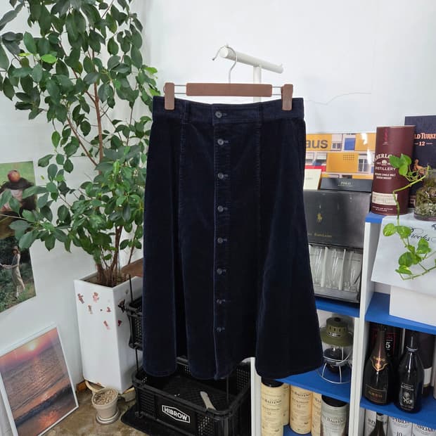 폴로랄프로렌 우먼 코듀로이 프론트 버튼 스커트 2