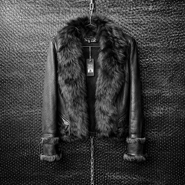 Shalang 퍼 레더자켓