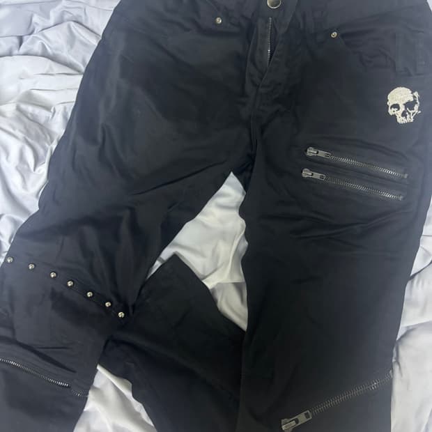 섹스팟리벤지 해골 펑크 팬츠