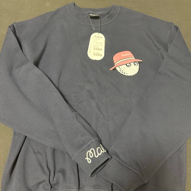 정품새제품 말본 쿠퍼 크루넥 기모 맨투맨 핑크 네이비 XL