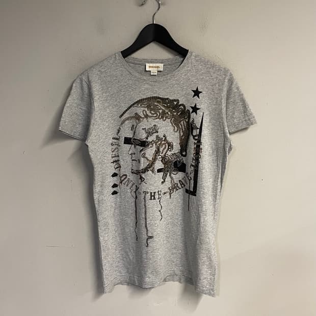 DIESEL chain printing t-shirt 
