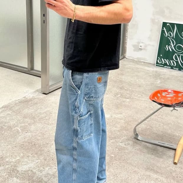 올드 칼하트 카펜터 데님 팬츠