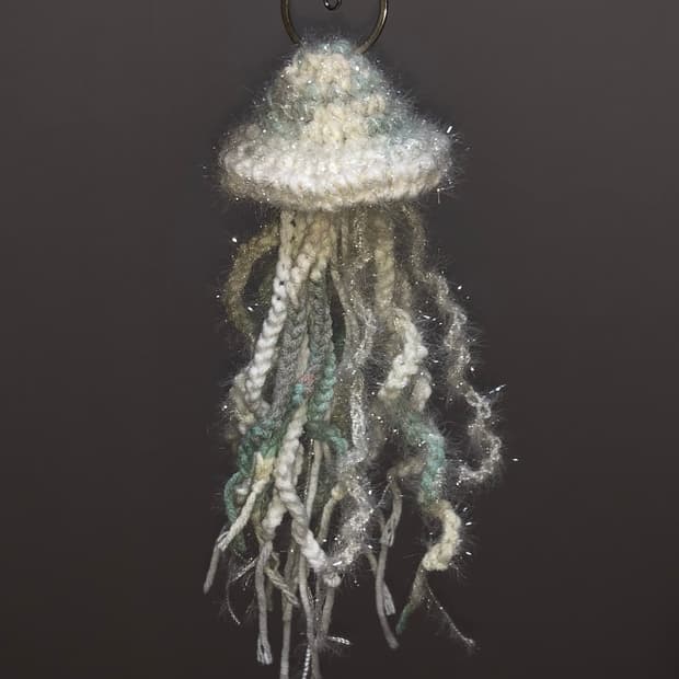 Jellyfish crochet keyring🪼