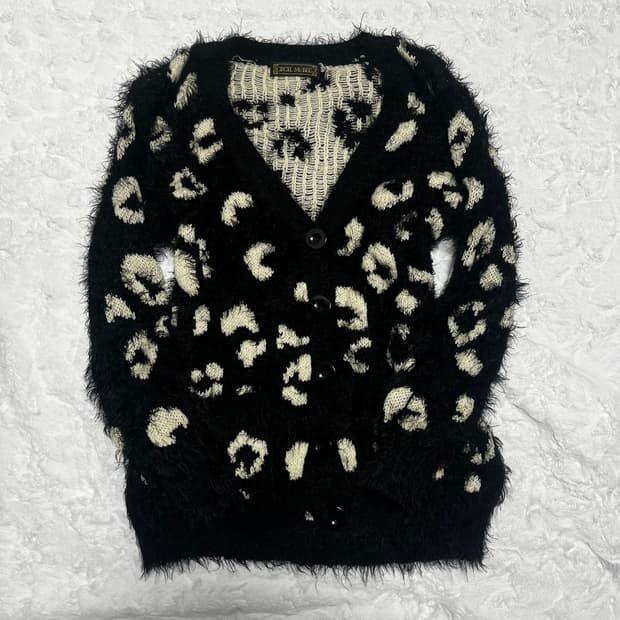 세실맥비 갸루 호피 가디건