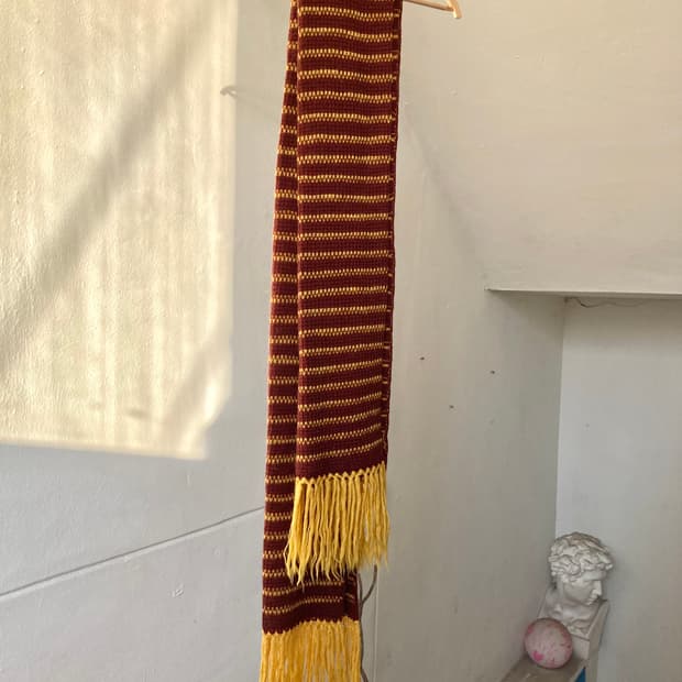 해리포터 브라운 스트라이프 머플러