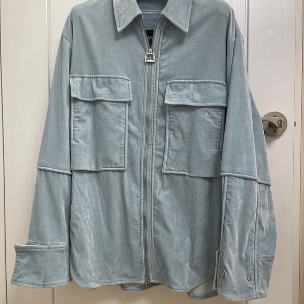 우영미 블루 코듀로이 셔츠 자켓 48