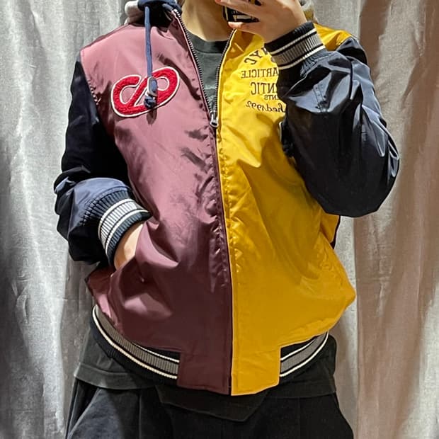 L FUBU 푸부 뉴욕시티 프레첼 나일론 후드 봄버