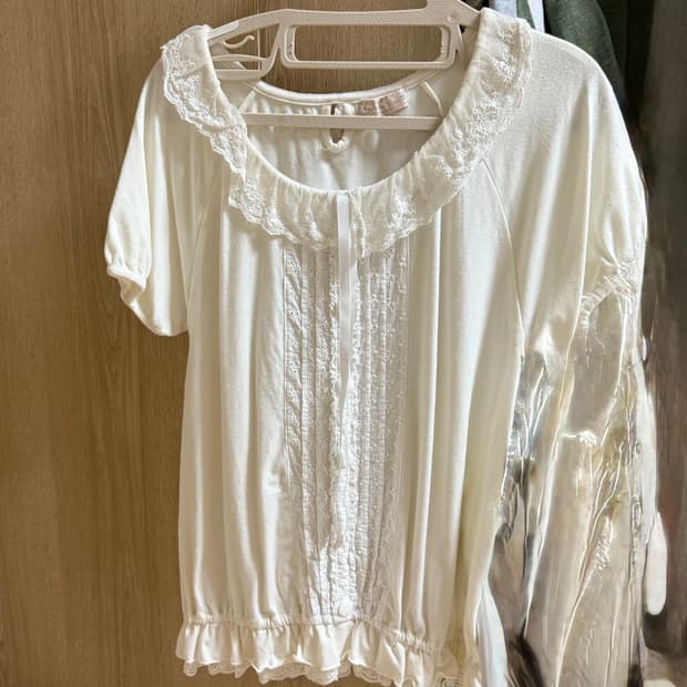 빈티지 모리걸 카고 하구미 블라우스 레이어드 카모메산장