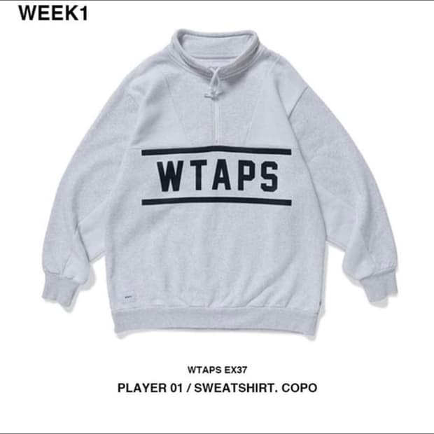 더블탭스 하프집업 맨투맨 스웻셔츠 급처