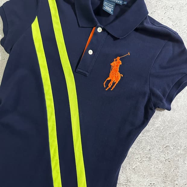 Ralph Lauren 빅포니 사선 라인 폴로 원피스/090