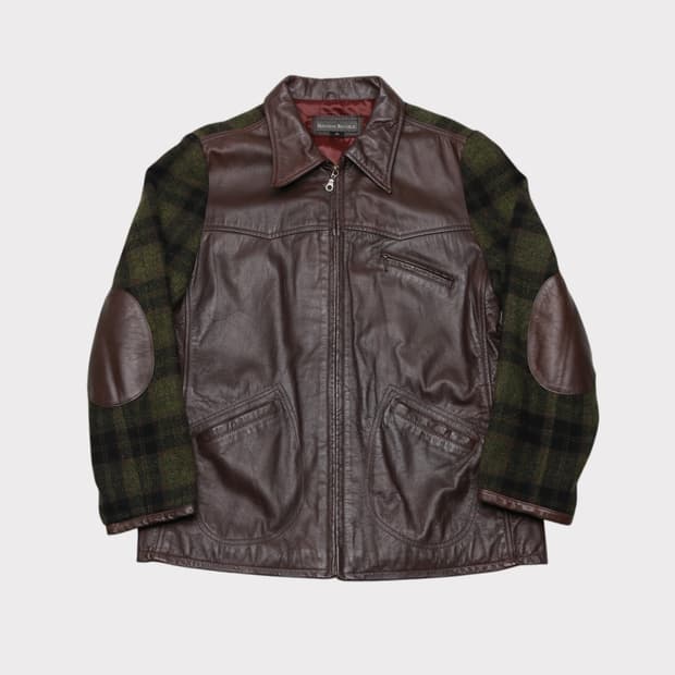 [M] 바나나리퍼블릭 트위드 양가죽 자켓