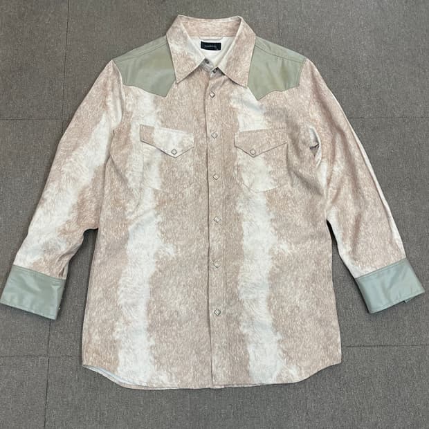 omkoe japan 비건레더 웨스턴셔츠 