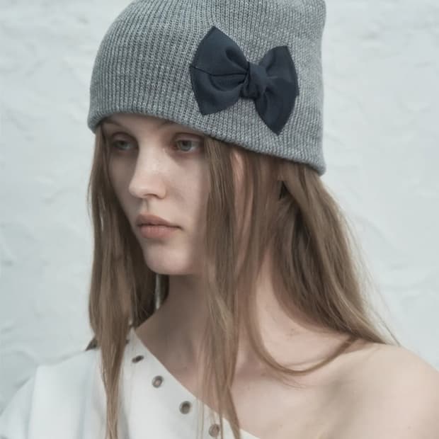 셋업이엑스이 RIBBON 비니 그레이 미착용 새제품