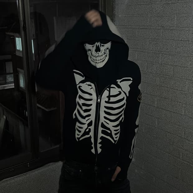 Vanson bon Hood Zip-up