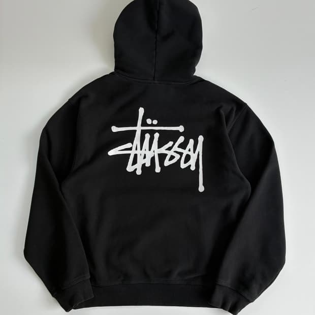 Stussy  스투시 스탁 빅로고 블랙 후드티