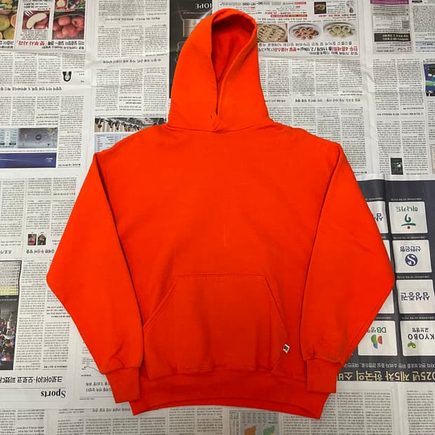 [L] 90s 빈티지 러셀 후드 오렌지