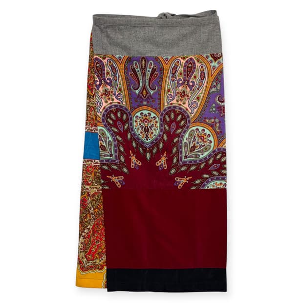 꼼데가르송 패턴 랩 스커트 치마