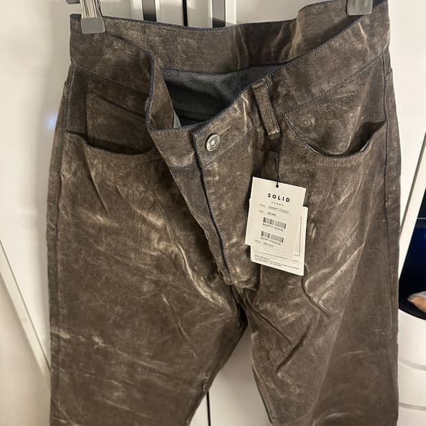 솔리드옴므 브라운 벨벳 데님팬츠