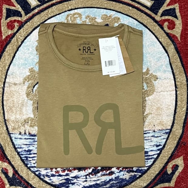 RRL 랜치 로고 티셔츠 머스타드 
