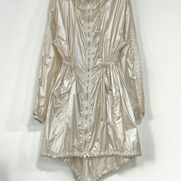 애드 add 글로시 롱 후드 자켓 코트