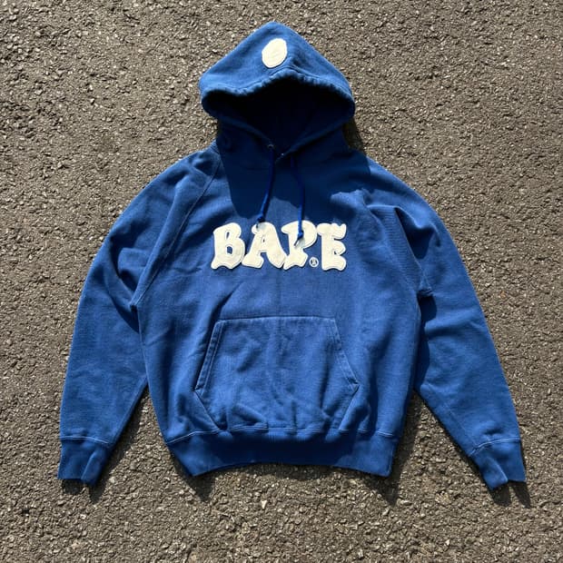 베이프 relaxed fit pullover hoodie
