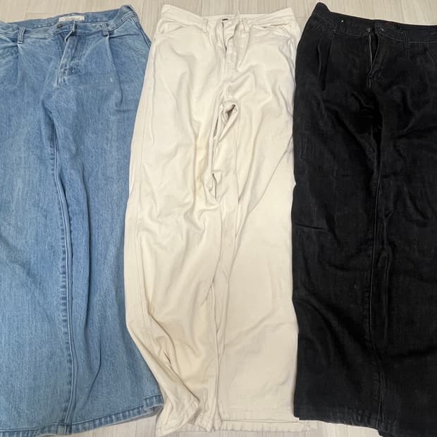 비슬로우 데님 청바지 3종 연청 크림진 흑청