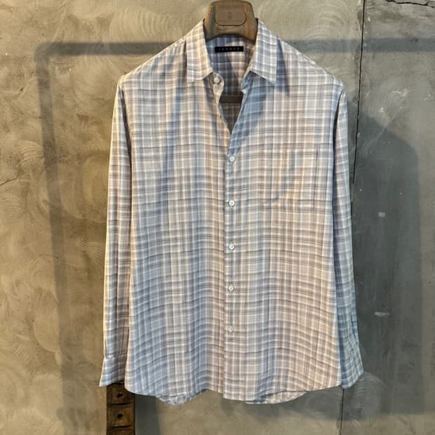 띠어리 체크 셔츠 100