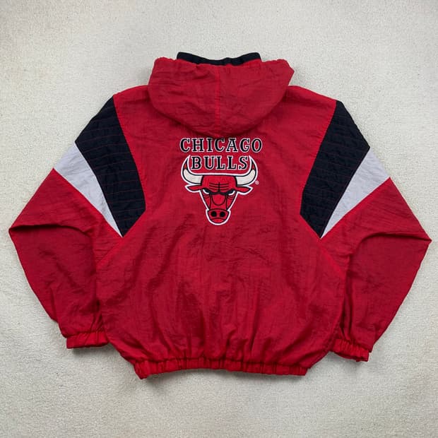 90‘s 스타터 NBA 시카고 불스 빅로고 바람막이 아노락 