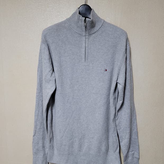 타미힐피거 반집업 프리미엄 코튼니트