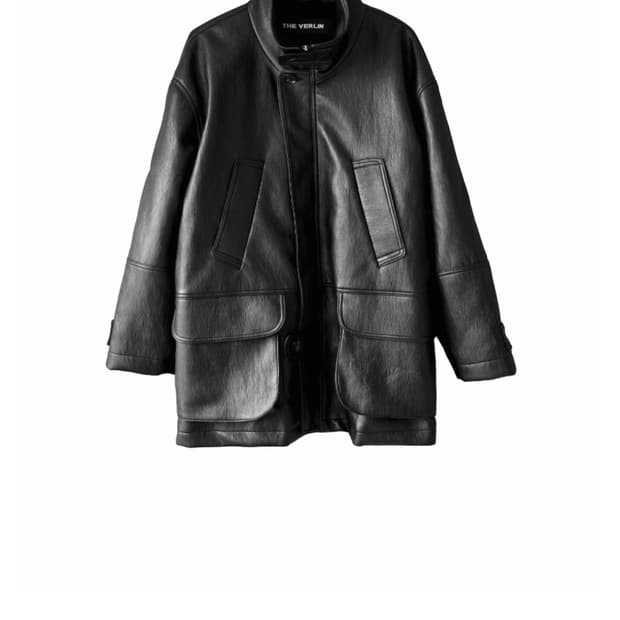 the verlin/leather fur half coat