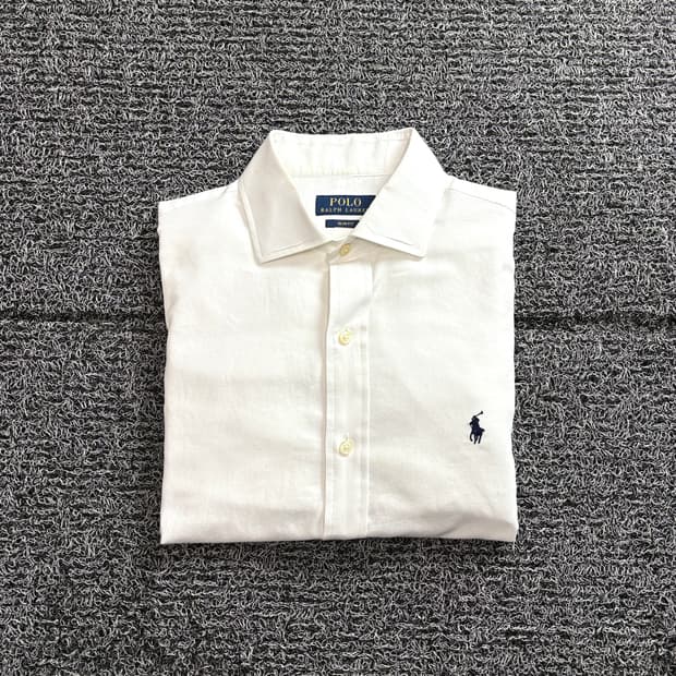 폴로 랄프로렌 포니로고 솔리드 셔츠 화이트 3473