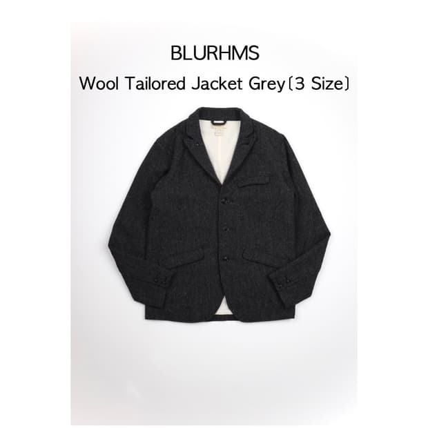 Blurhms 울 테일러드 자켓 그레이