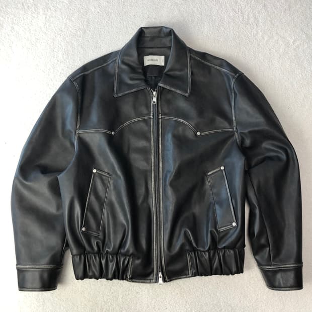 키뮤어 레더 봄버자켓