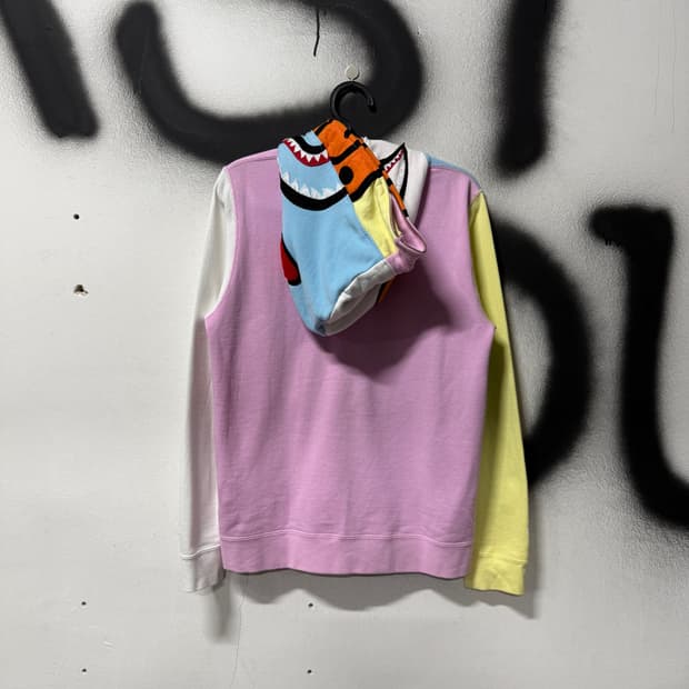 정품 베이프 우먼스 베이비 마일로 더블 샤크 풀 집업 후디