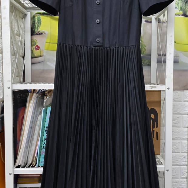 토리버치 여성드레스 S 포플린 플리츠 셔츠드레스 롱원피스 WM32