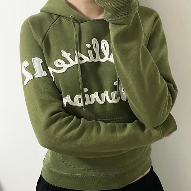 홀리스터 카키 후드티