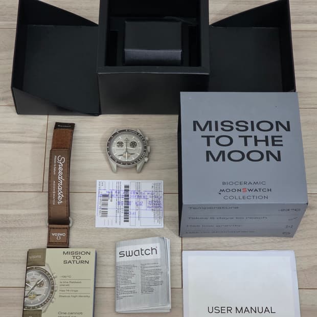 오메가 X 스와치 문워치 미션 투 문 토성시계(풀박스) 