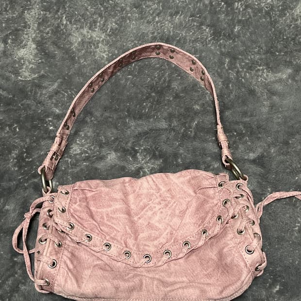 ZARA 자라 패브릭 스터드 숄더 백 로즈 핑크 새상품 가방