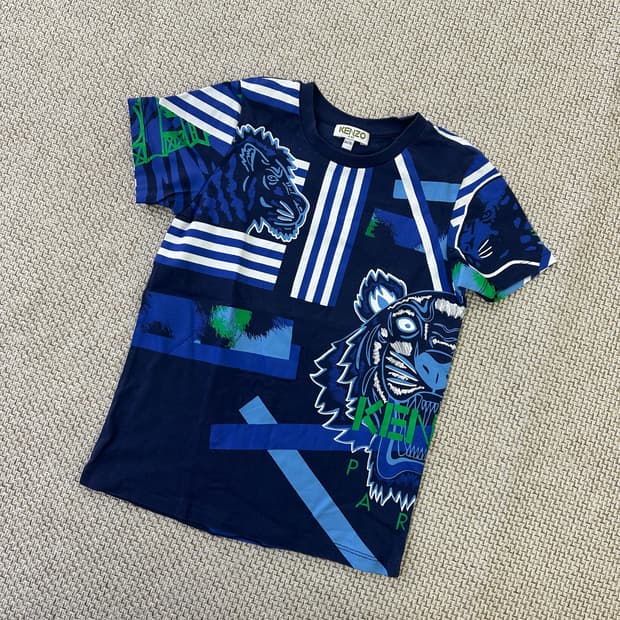 6A 겐조 키즈 타이거 프린팅 반팔 티셔츠 0417D