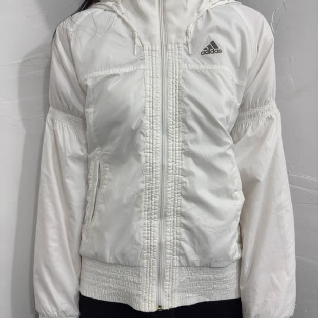 adidas white hood jacket
