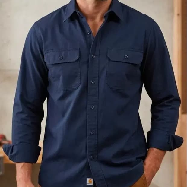 칼하트 네이비 워크 셔츠 L (100~105)