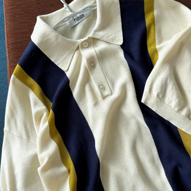 High count acrylic knit polo