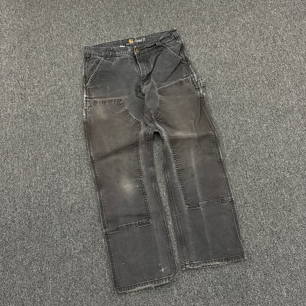 칼하트 더블니 워크팬츠 블랙