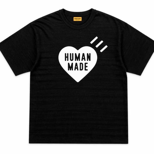 휴먼 메이드 하트 티셔츠 블랙 화이트 - 삿포로 스토어 한정