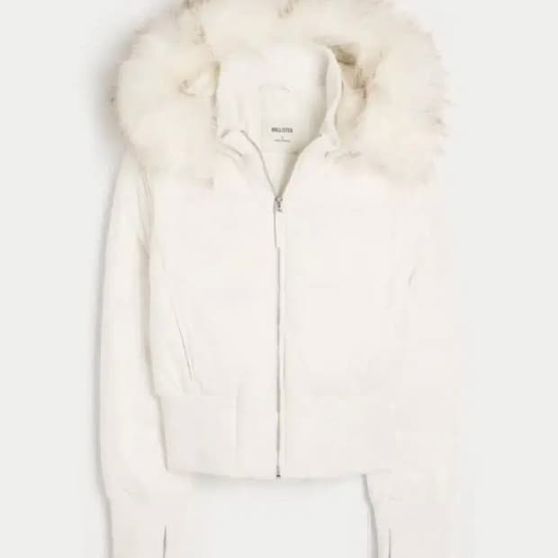 홀리스터 퍼패딩 화이트