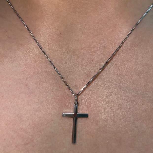 S925 미니 크로스 팬던트 목걸이