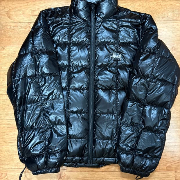 스투시 미드웨이트 퍼퍼 블랙 S