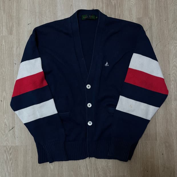 빈폴 남성 로고 니트 가디건 L/100